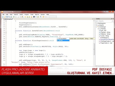 FLASH PRO (ADOBE ANIMATE) - PDF DOSYASI OLUŞTURMAK VE KAYIT ETMEK