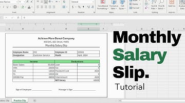 How to Create a Salary Slip for a Company in Microsoft Excel | Pay Slip in Excel Tutorial