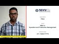 Sgvu student review  distance mba in operation  production management by vikas