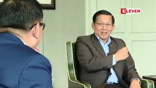 မြန်မာနိုင်ငံတော်သမ္မတ ဦးမင်းအောင်လှိုင်နှင့် Eleven Media Group အယ်ဒီတာချုပ် ဦးကျော်ဇောလင်း