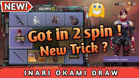 *NEW* INARI OKAMI DRAW | 2 SPIN LUCKY DRAW TRICK ? | CODM LUCKY DRAW