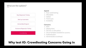 Why test IO? Crowdtesting Concerns