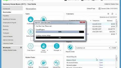 Sage 50 New Fiscal Year
