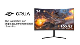 CRUA 27 165Hz/180Hz Curved Gaming Monitor - FHD 1080P,AMD