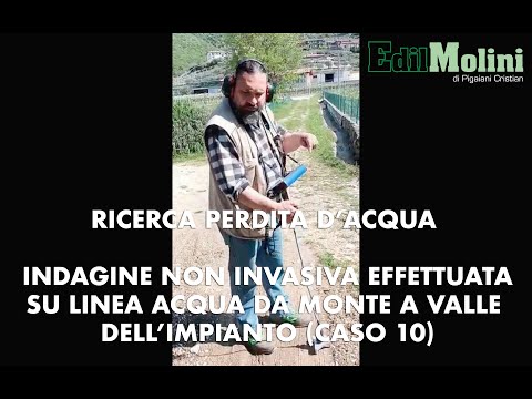 Indagine non invasiva effettuata su linea acqua da monte a valle dell'impianto (caso 10)