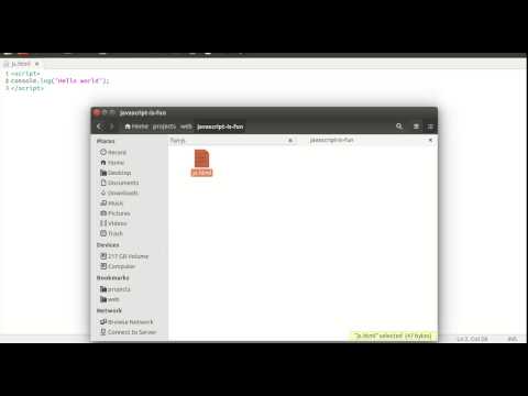 Hello world in JavaScript