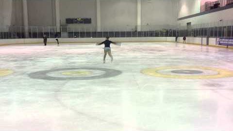 Double flip half loop double salchow combo