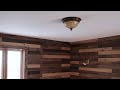 How to install a rustic wood plank accent wall for beginners - The Family Room Remodel Part 17