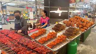 картинка: Распродано 200 кг курицы барбекю и куриной печени с хрустящей жареной кожей | Тайская уличная ед