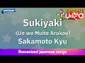 Sukiyaki ue wo muite arukou  sakamoto kyu romaji karaoke with guide