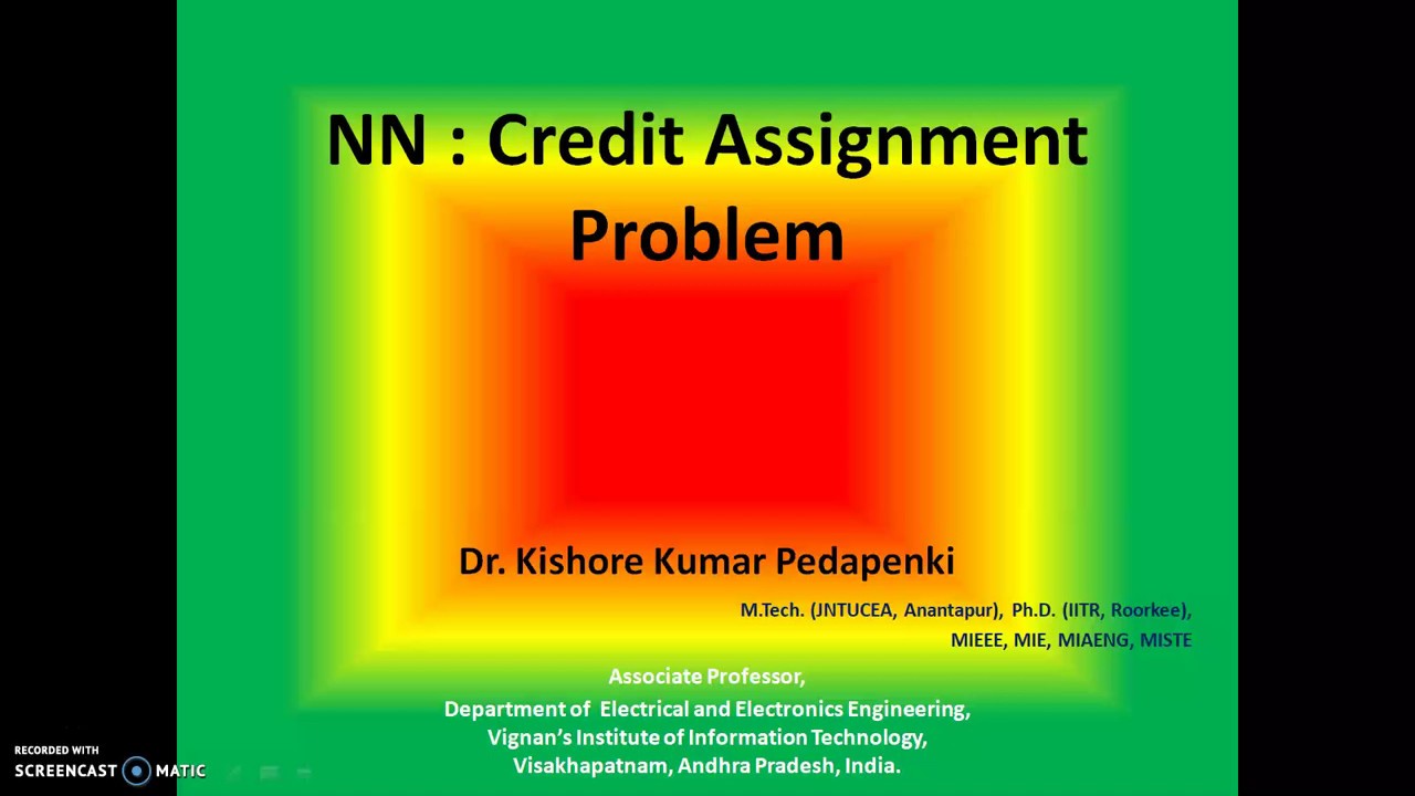 Neural Network - Credit Assignment Problem - YouTube