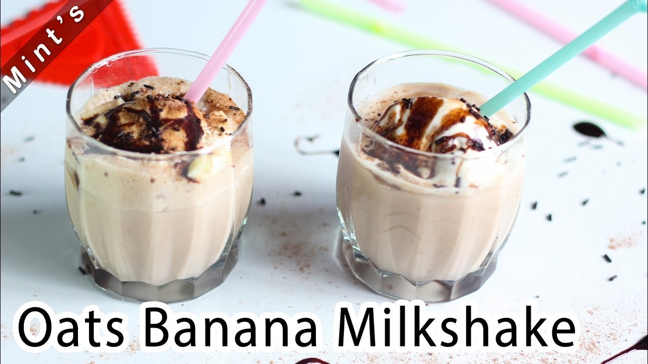 Chocolate Oats Banana Milkshake - Milkshake Recipes in Hindi | MintsRecipes