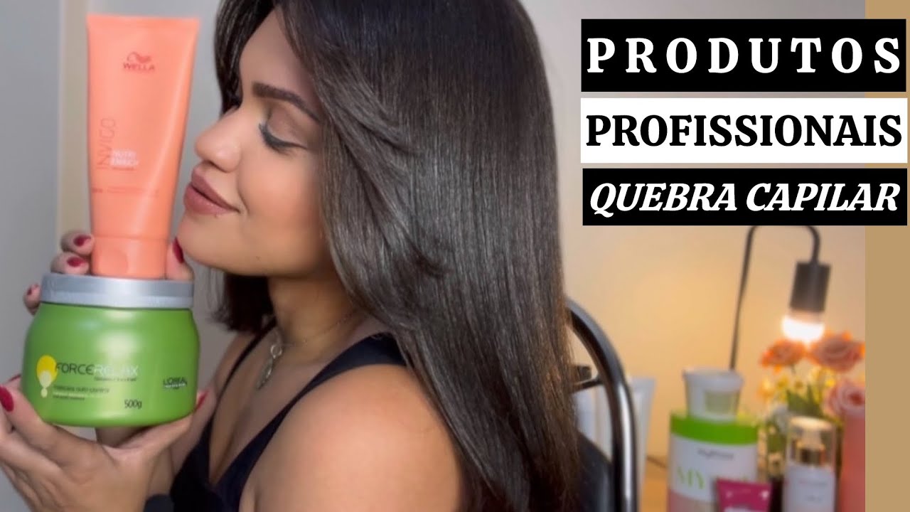 PRODUTOS PROFISSIONAIS PARA QUEBRA CAPILAR | Adeus ao cabelo quebradiço  ✨