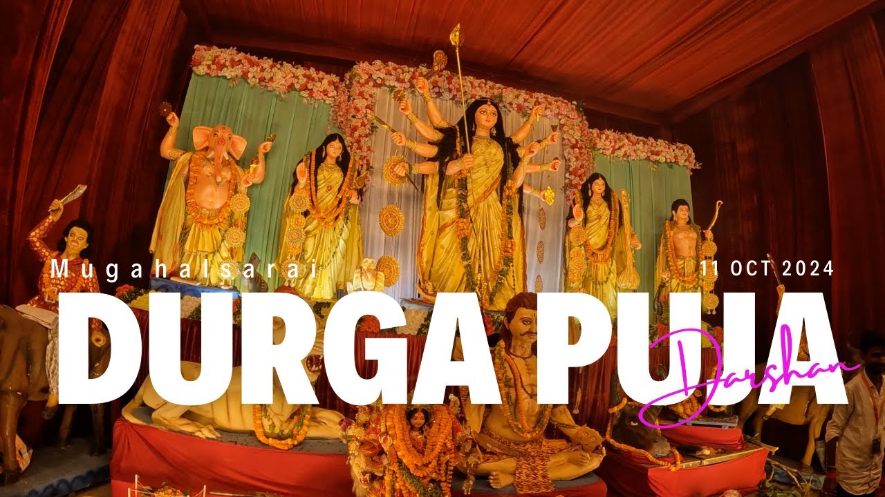 Durga Puja Special Stunning Pandal Tour & Mela Highlights from Varanasi & Mughalsarai Divine Darshan