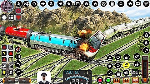 Uphill Train Simulator Game (Bajake Studios) - Level 5 Fail Again Bogi Collided With Vehicle