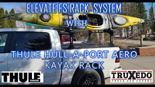 Elevate FS Rack System and Thule Hull A Port Aero Kayak Rack