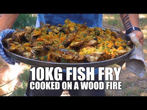 Fish Fry - Huge 10kg Fish Dish - Wood Fire Cooking - Indian Fried Fish - Mackerel Recipes