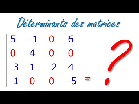 Vidéo: Comment Calculer Le Déterminant Du 4ème Ordre