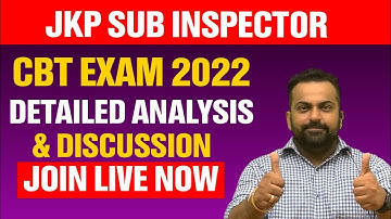 JKP SI CBT EXAM QUESTIONS PAPER ANALYSIS LIVE | JOIN NOW