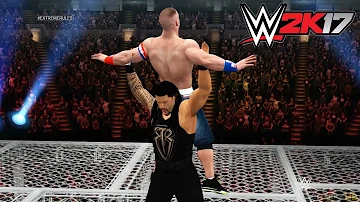 WWE 2K17 - Xbox 360 / Ps3 Gameplay Hell in a Cell Roman Reigns vs John Cena