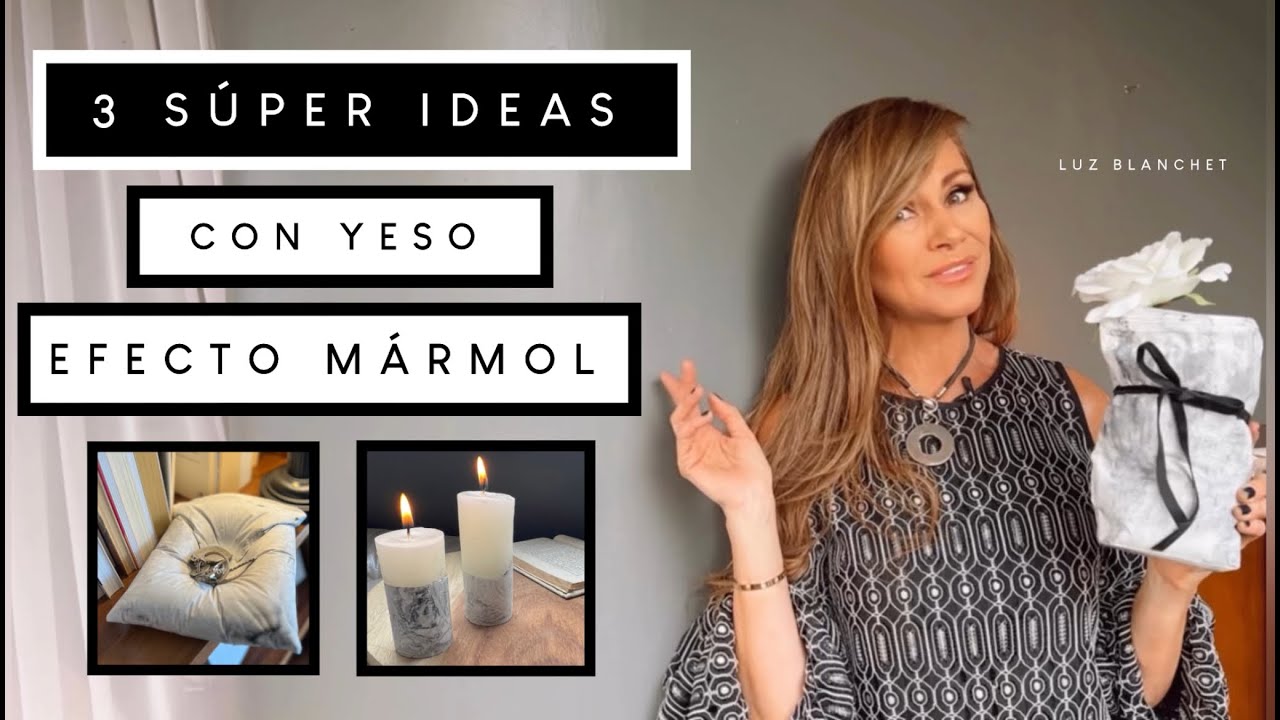 Crea piezas de YESO MARMOLEADO que parecen de tienda / Luz Blanchet