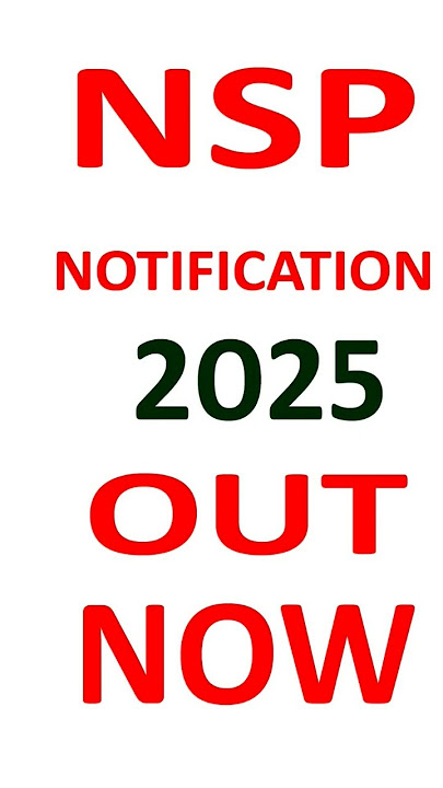 National Scholarship Portal #NSP June 25, 2025 Notification OUT Now |#nspscholarship2025 |