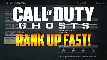 Call of Duty Ghosts: "FASTEST WAY TO RANK UP!" (COD Ghosts Tips and Tricks)