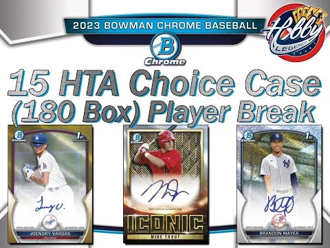 FULL AUTO RECAP  -   2023 Bowman Chrome 15 HTA Choice Case (180Box) Player Break eBay 10/07/23