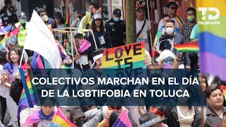 ¡No más transfobia! Comunidad LGBT protesta en Toluca