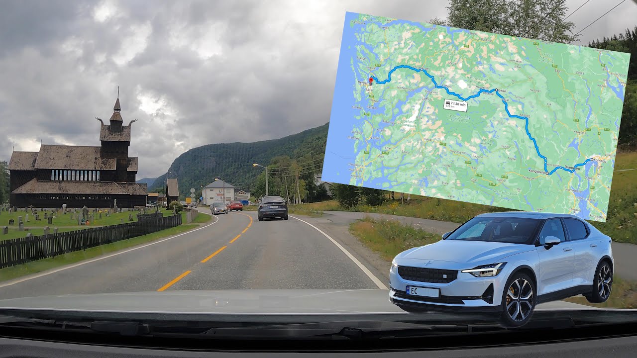 Driving from Oslo to Bergen trough Numedal and Geilo 4K