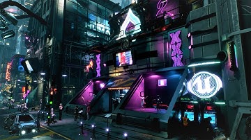 [4K] Cyberpunk City Street Level Design / Unreal Engine 4