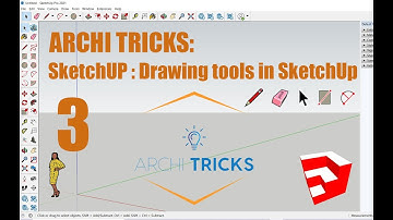 Starting with SketchUp - Part 3:Drawing Tools in Sketchup||LINE||ERASER||RECTANGLE||CIRCLE||ARCS
