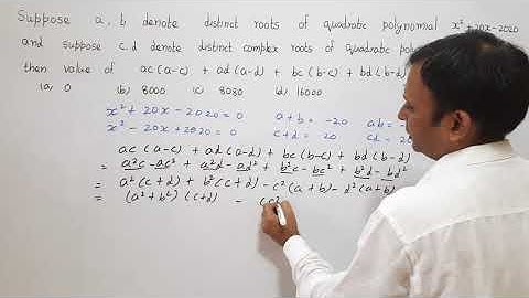 JEE Advanced 2020 Mathematics Paper I- Problem from quadratic Equations