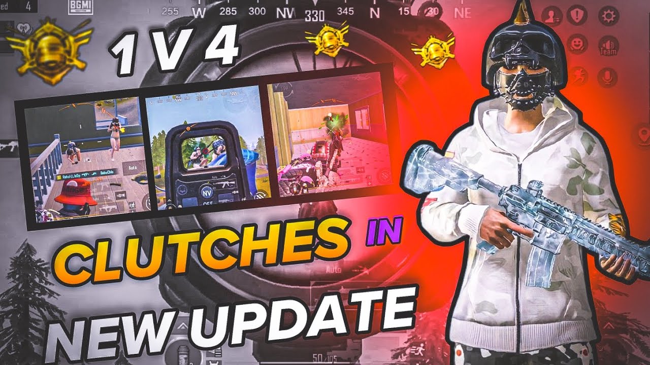 1v4 Clutches 😤 Enemy Shocked || 3.3 Update 5 Finger fastest Gameplay ...