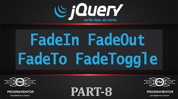 08 | FadeIn, FadeOut, FadeToggle, FadeTo | Fading Effects In jQuery | Learn jQuery (Hindi/Urdu)