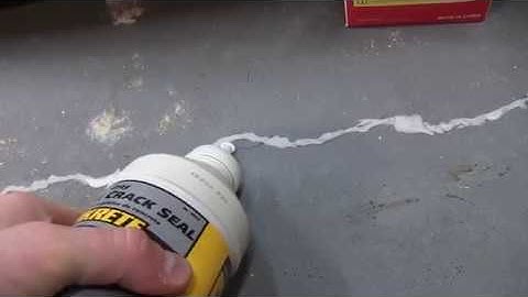 Quikrete for sealing cracks in concrete, demo