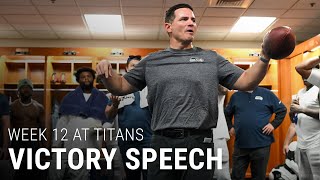 Head Coach Mike Macdonald's Postgame Victory Speech After The Win Over The Titans in Week 12