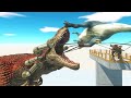 4 T-rex Eats Feeds With Harpoon - Animal Revolt Battle Simulator