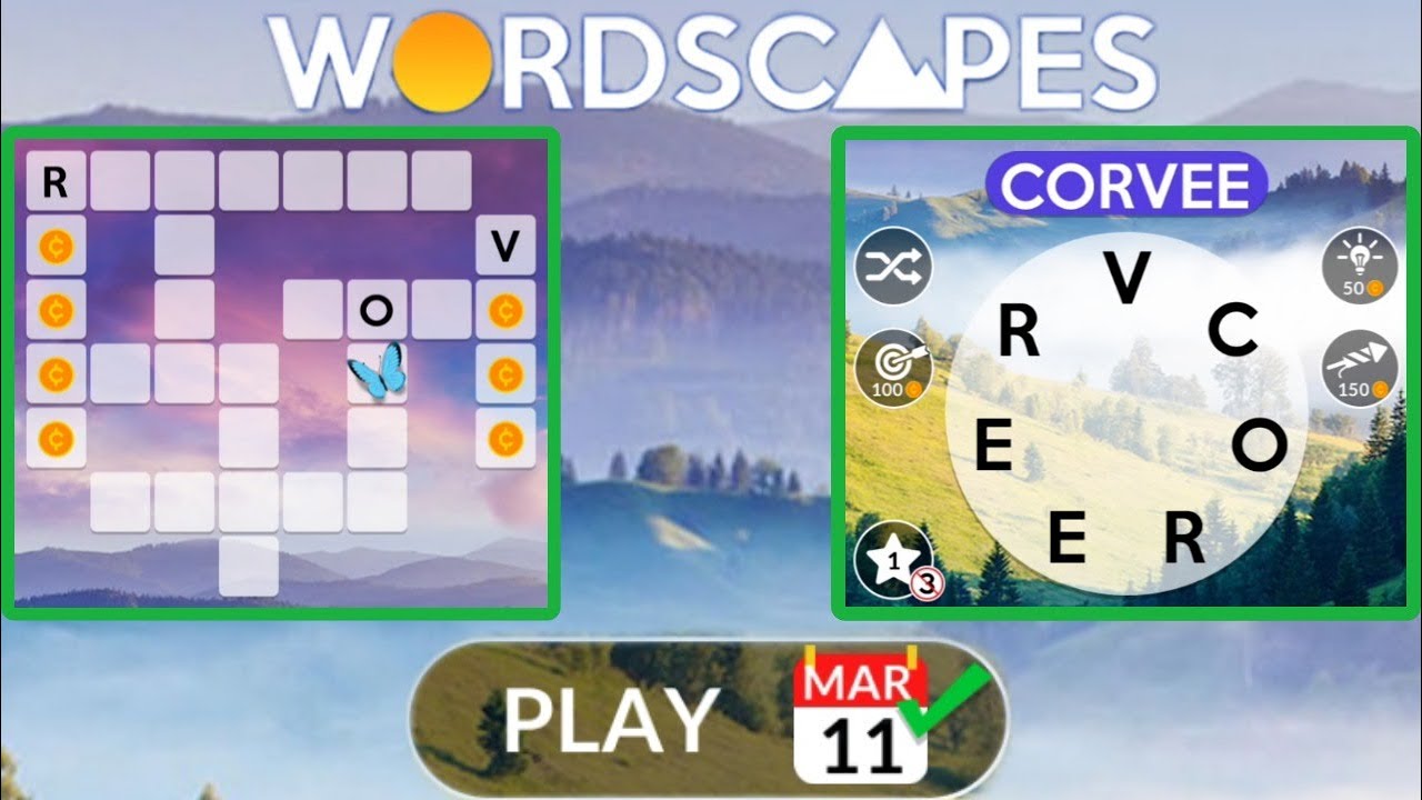 Wordscapes Daily Puzzle March 11, 2023 YouTube