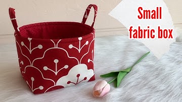 small fabric storage box, fabric storage, fabric box, fabric basket, fabric diy, wandee easy sewing