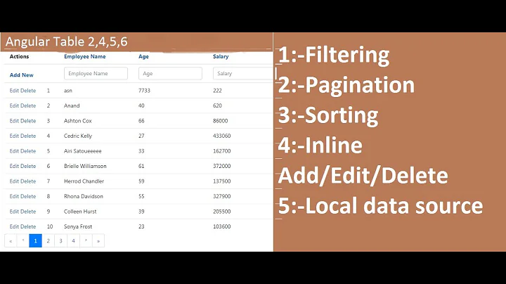 Angular 14  Smart Table With Pagination + Searching and Filtering