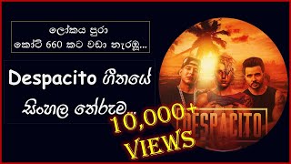 Despacito ගීතයේ සිංහල තේරුම | Despacito Song Meaning in Sinhala
