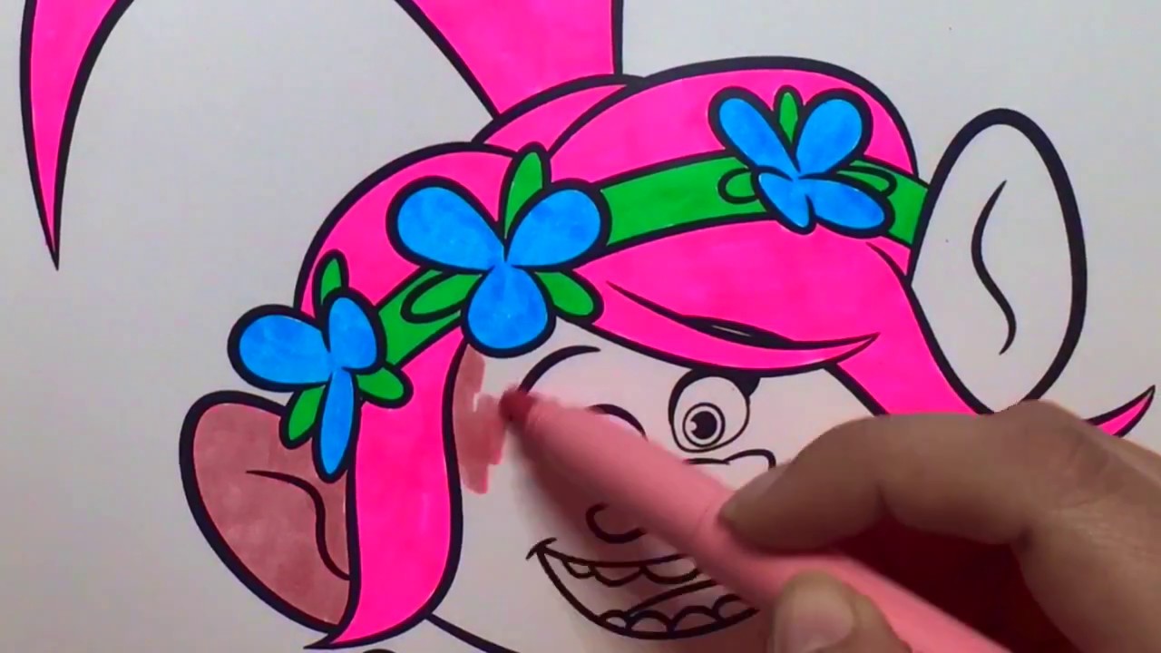 Poppy Trolls movie coloring pages Trolls film Disegni da colorare Coloring book Beiland Beiland