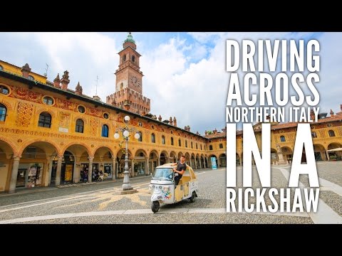 Driving Across Northern Italy In A Rickshaw || Lombardy Travel Vlog - Day 1