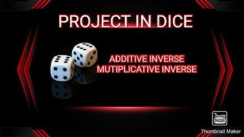 MATHS PROJECT| ADDITIVE INVERSE| MULTIPLICATIVE INVERSE