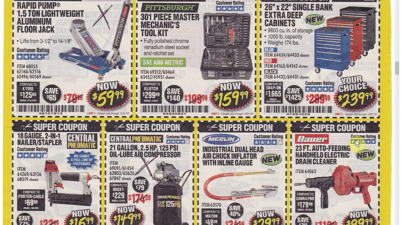 Harbor Freight October Coupon Catalog Breakdown YouTube