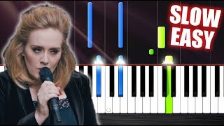 Adele - When We Were Young - SLOW EASY Piano Tutorial by PlutaX chords