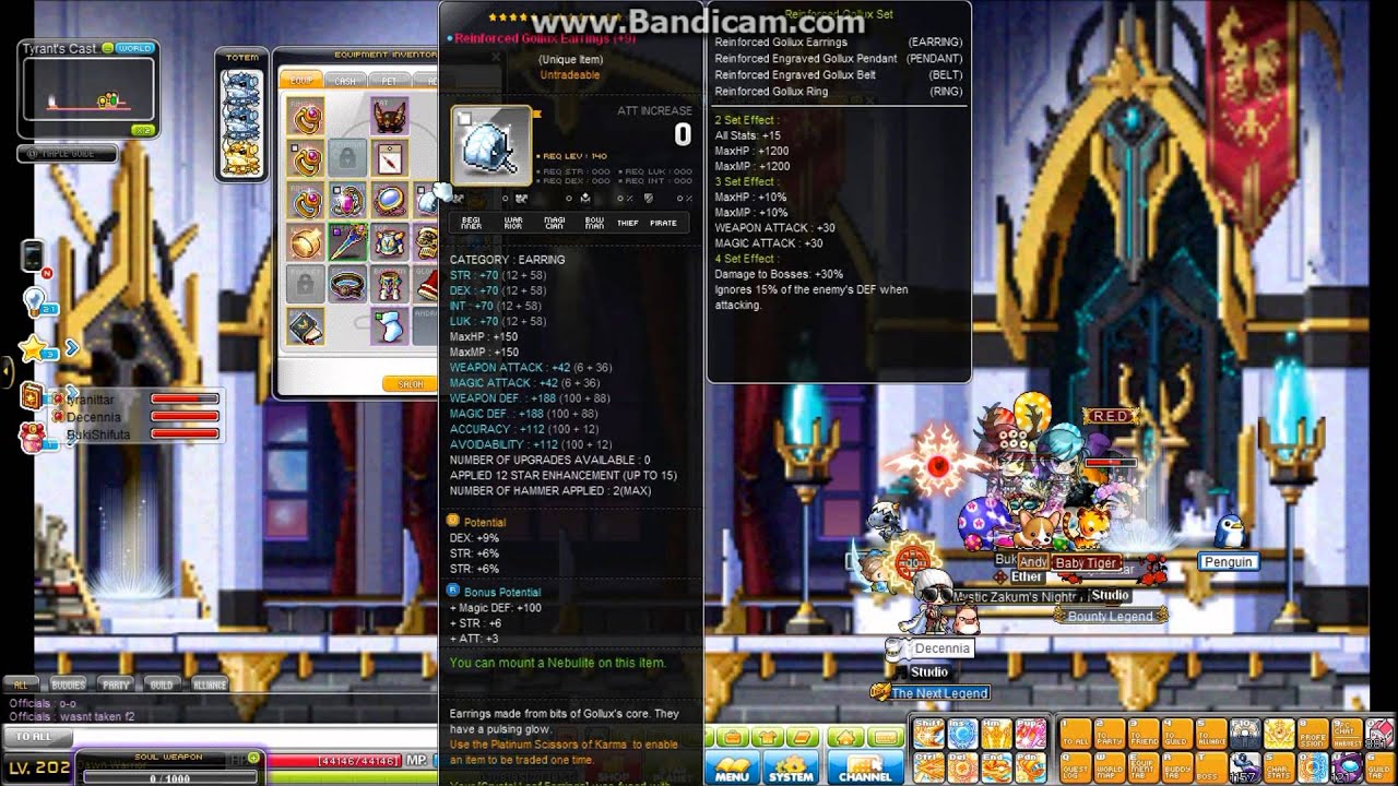 [GMS Scania] Maplestory Dawn Warrior equipment video