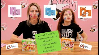 ZuzuTV Family - Cute Face Masks + Mini Donuts and Mini Hamburgers DIY 🍩🍔🍟🥤