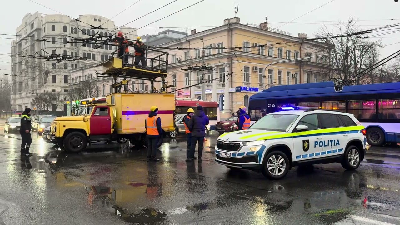 На съемках нового ДОЗОРА «Утренний Дозор» / Кишинев без электричества / Chişinău fără electricitate